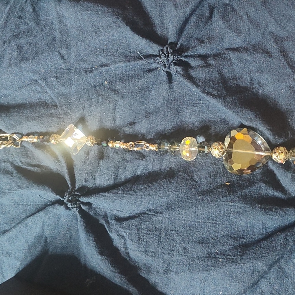 Crystal Hanging Ornament Suncatcher with Heart and Teardrop Accents - Picture 5 of 7